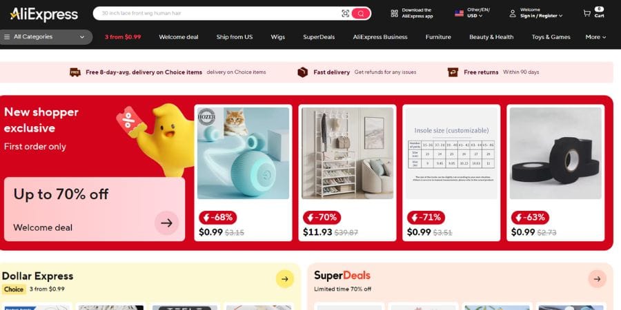 Online Shopping Sites Aliexpress