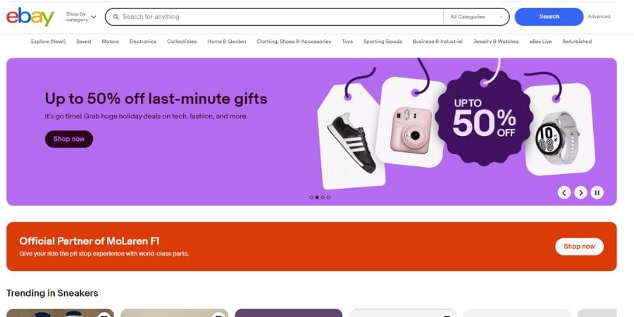 Online Shopping Sites ebay