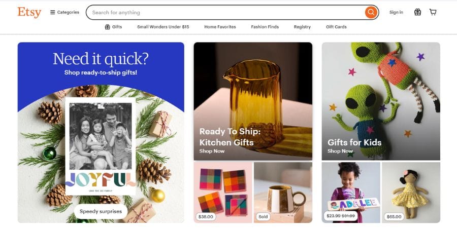 Online Shopping Sites etsy