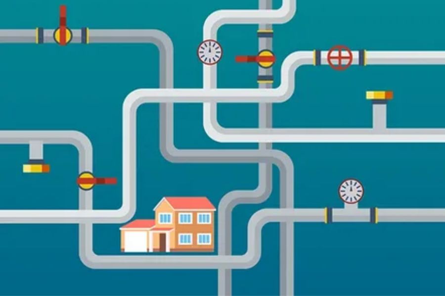 Water Distribution of Drawing