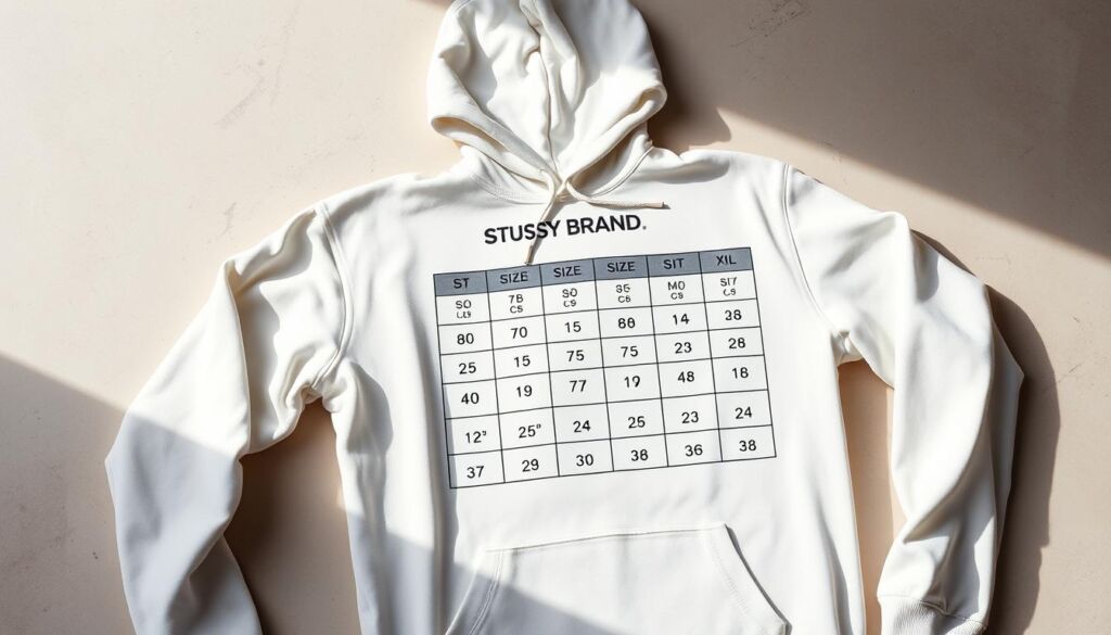stussy hoodie size chart