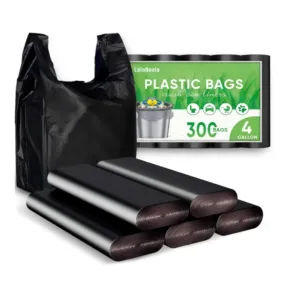 (1000Pack)Black Plastic Bags(1000Pack) with Handles