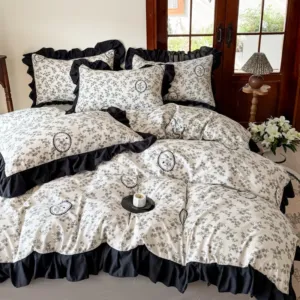 100% Washed Cotton Duvet Cover Set