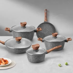 10 Piece Maifan Stone Cookware Pots and Pans Set