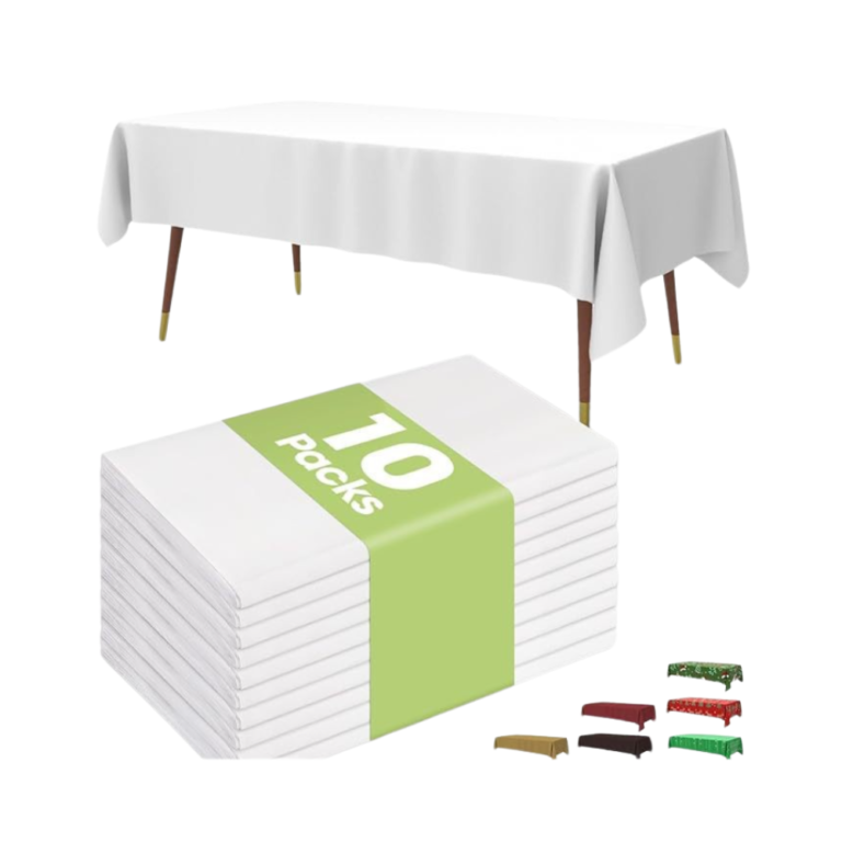 10 Pack Plastic Table Cloth Disposable-5 Sets