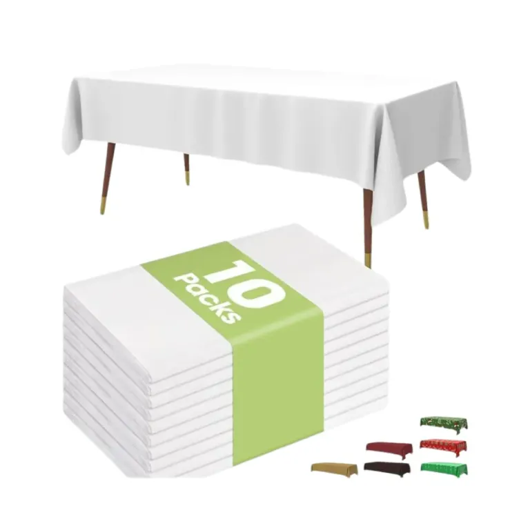 10 Pack Plastic Table Cloth Disposable-5 Sets
