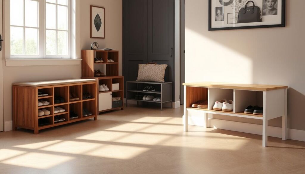 entryway shoe storage bench design comparison