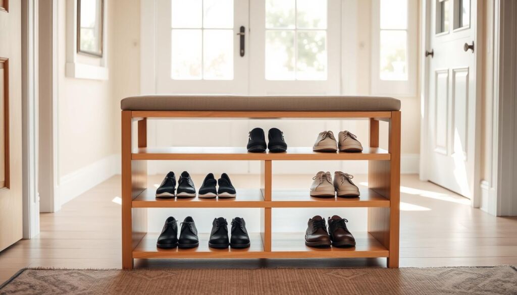 shoe rack bench for entryway