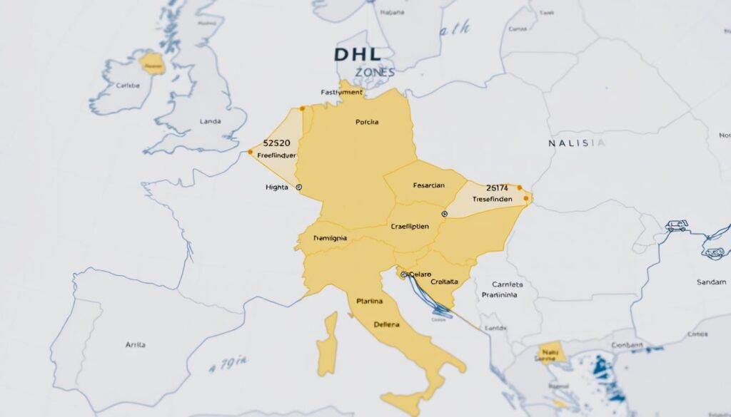 DHL delivery schedule map