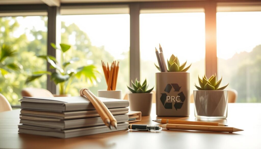 Eco-friendly PRC materials in stationery production