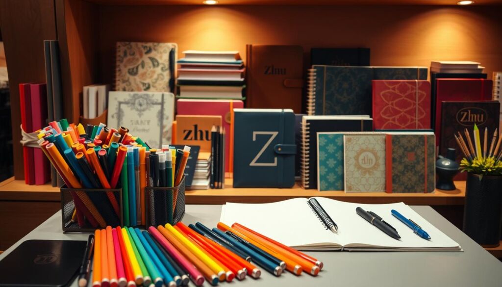Zh Stationery product lineup on temu marketplace
