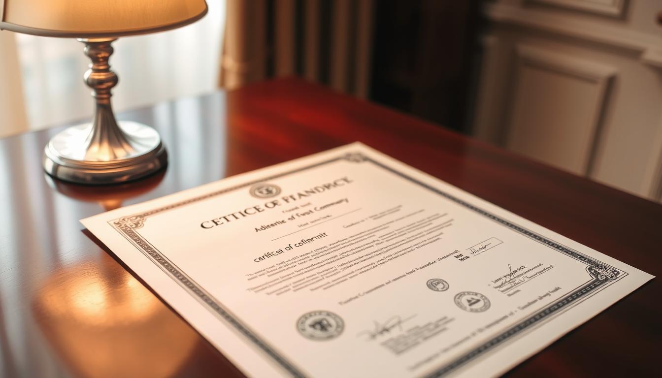 certificate of conformity