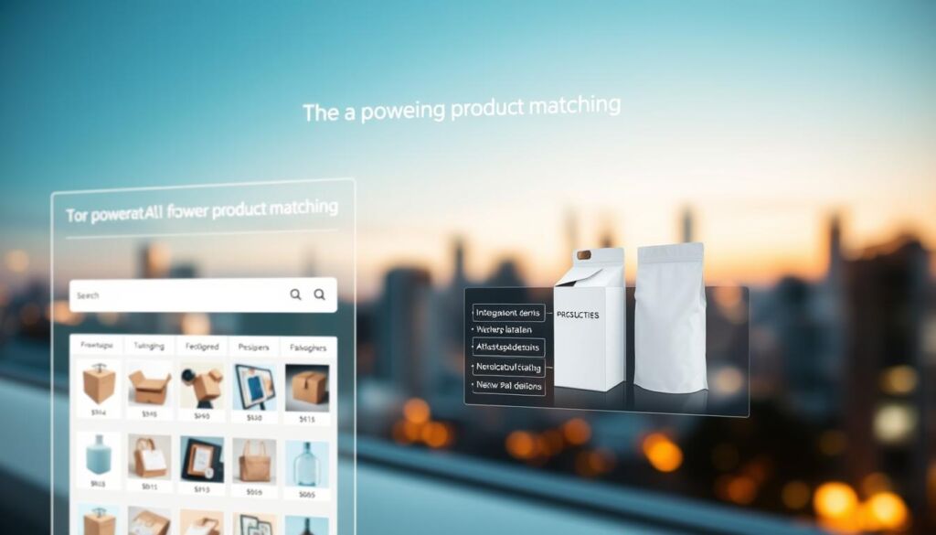 AI packaging product matching on top packaging products website
