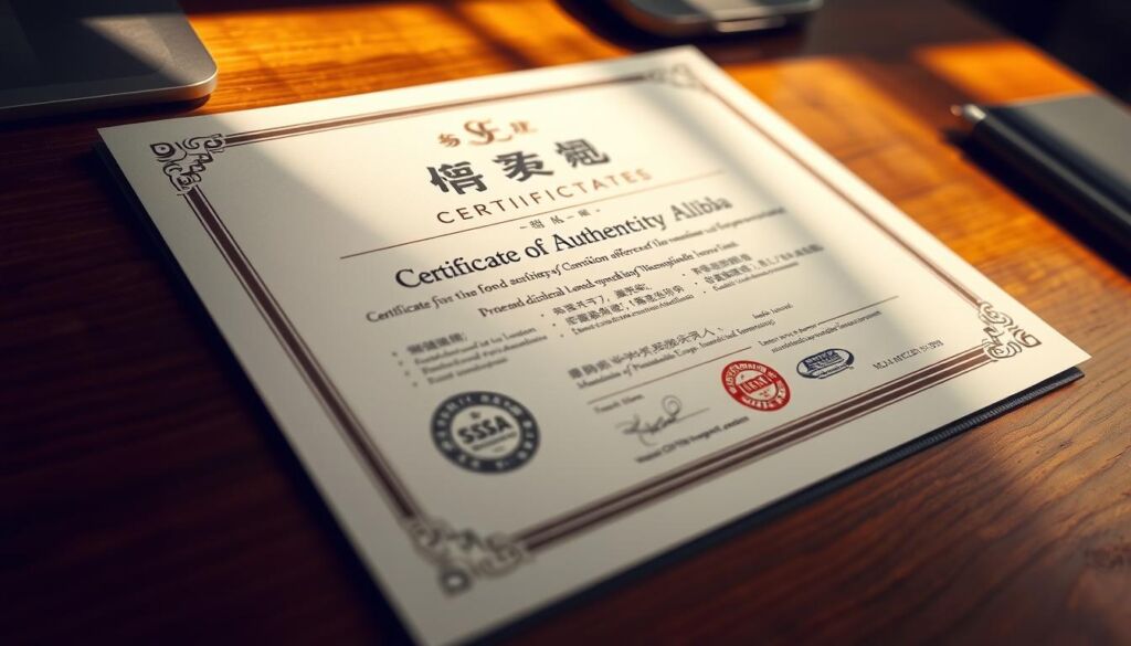 alibaba sea certificate authenticity