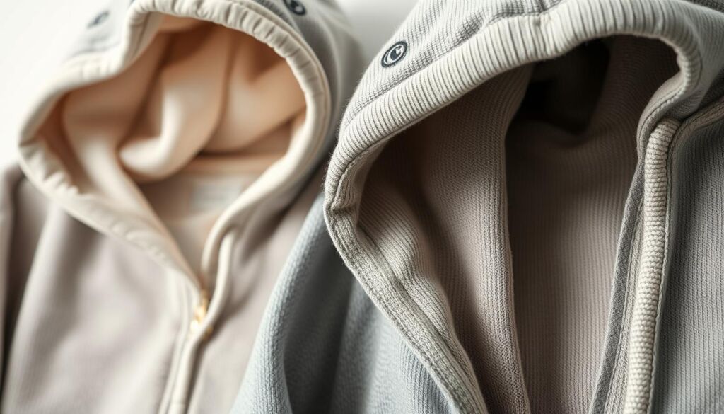 hoodie interior fabric comparison