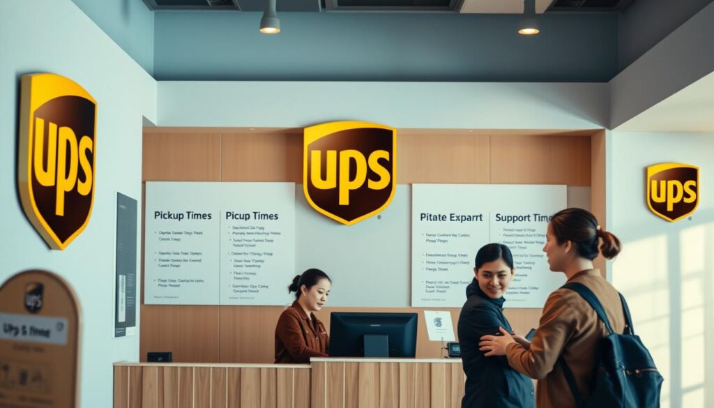 UPS pickup times and customer support