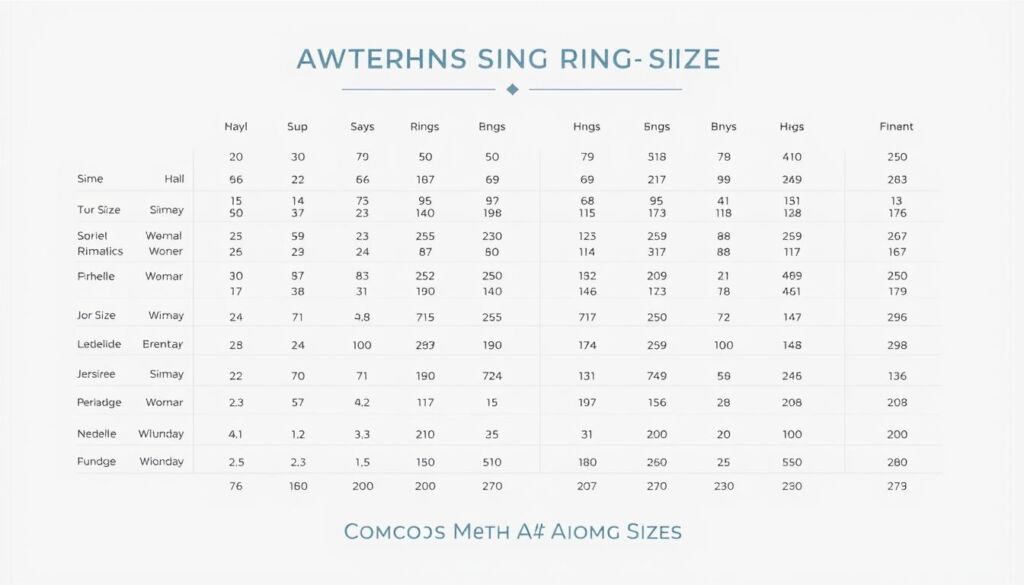 average women's ring size by country comparison chart