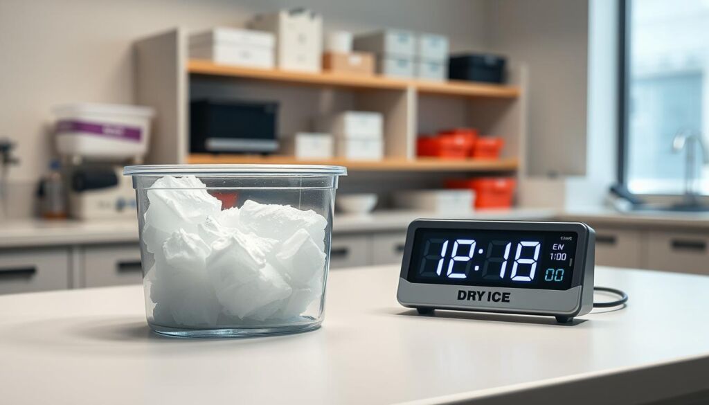 dry ice expiration date monitoring
