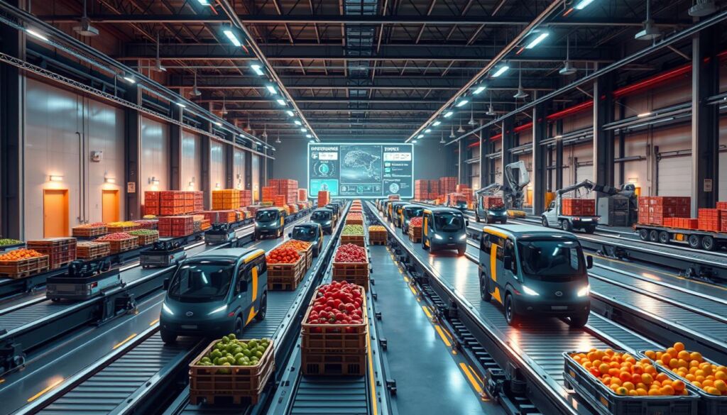 AI-driven wholesale produce delivery optimization